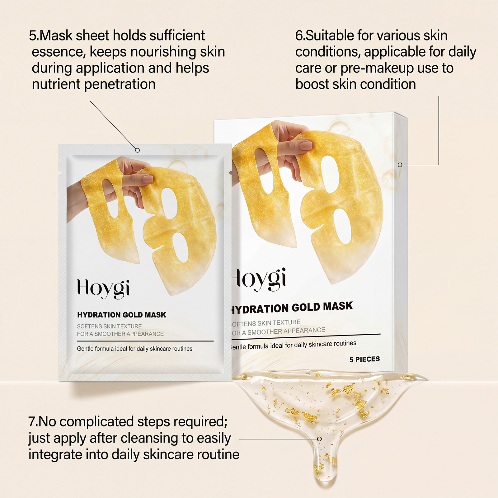 Masker Wajah Emas 24K Niacinam - Luxury Gold Skincare ulasan dan harga
