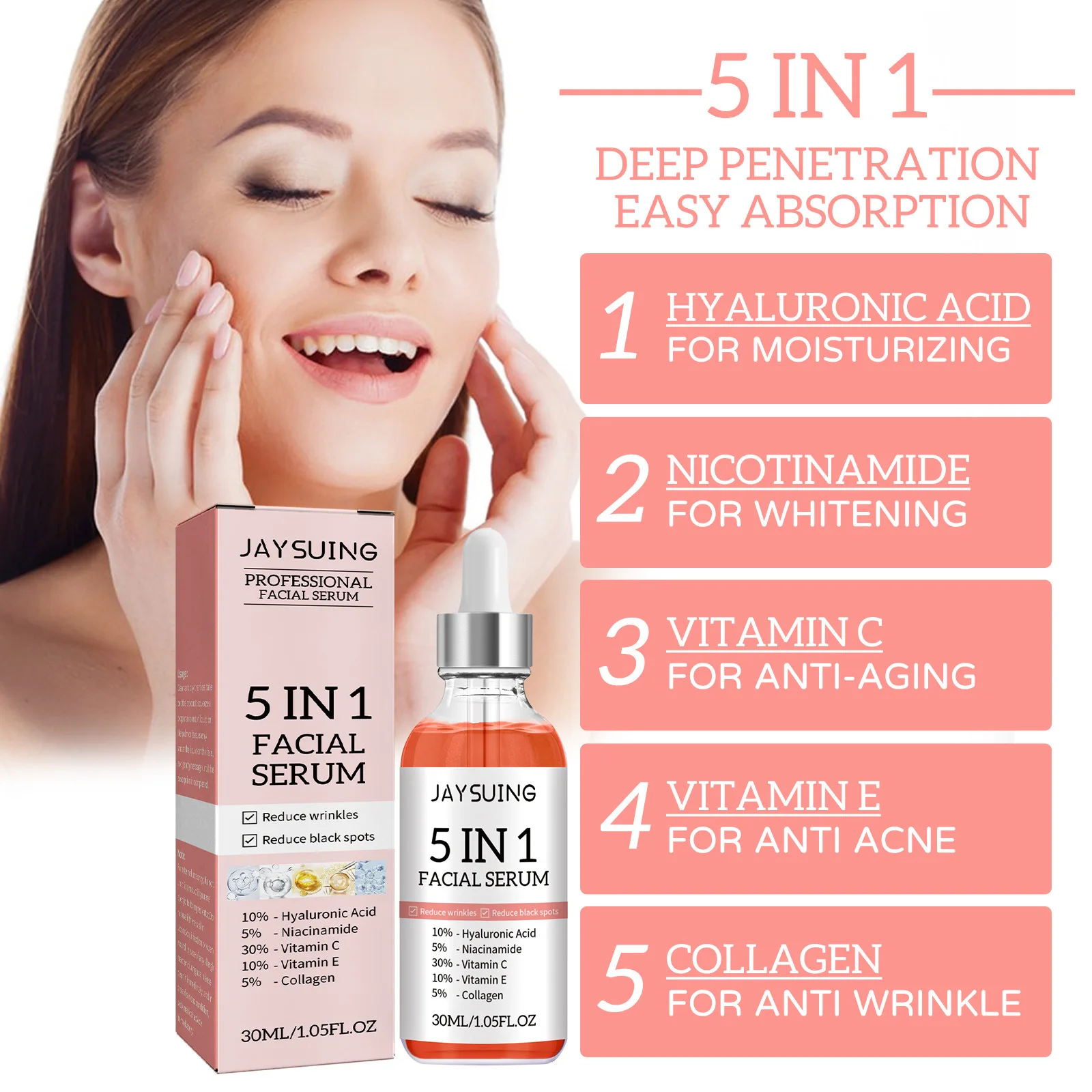 Serum Pelembab wajah, 5 dalam  - Exosome Serum Ampoule ulasan dan harga
