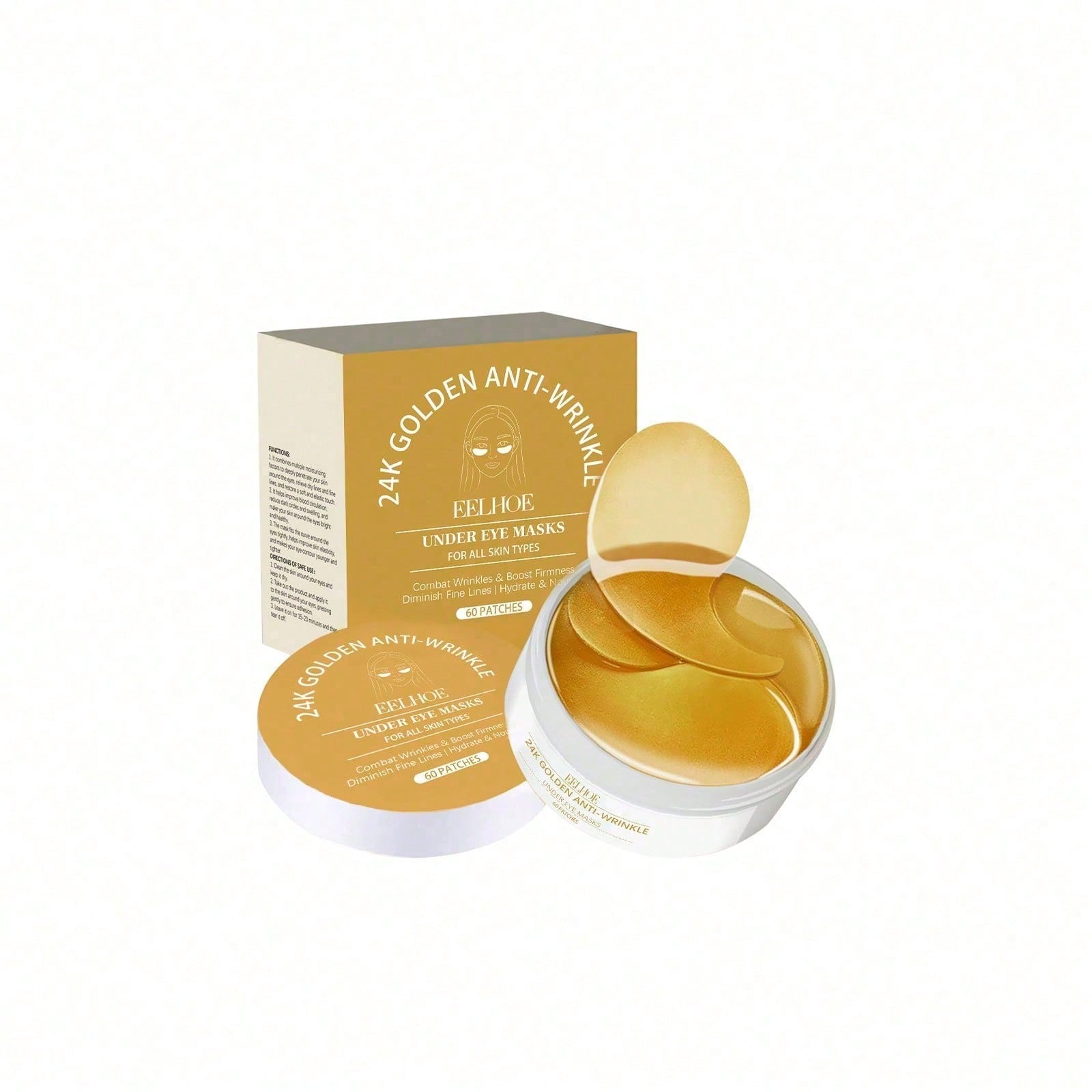 Masker Mata Emas 24K, 60 Patch - Luxury Gold Skincare ulasan dan harga